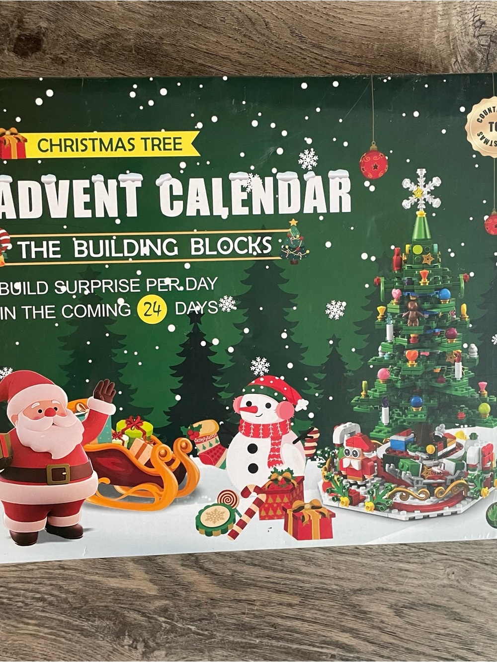 LEGO Christmas Tree Building Blocks Advent Calendar - Festive Green